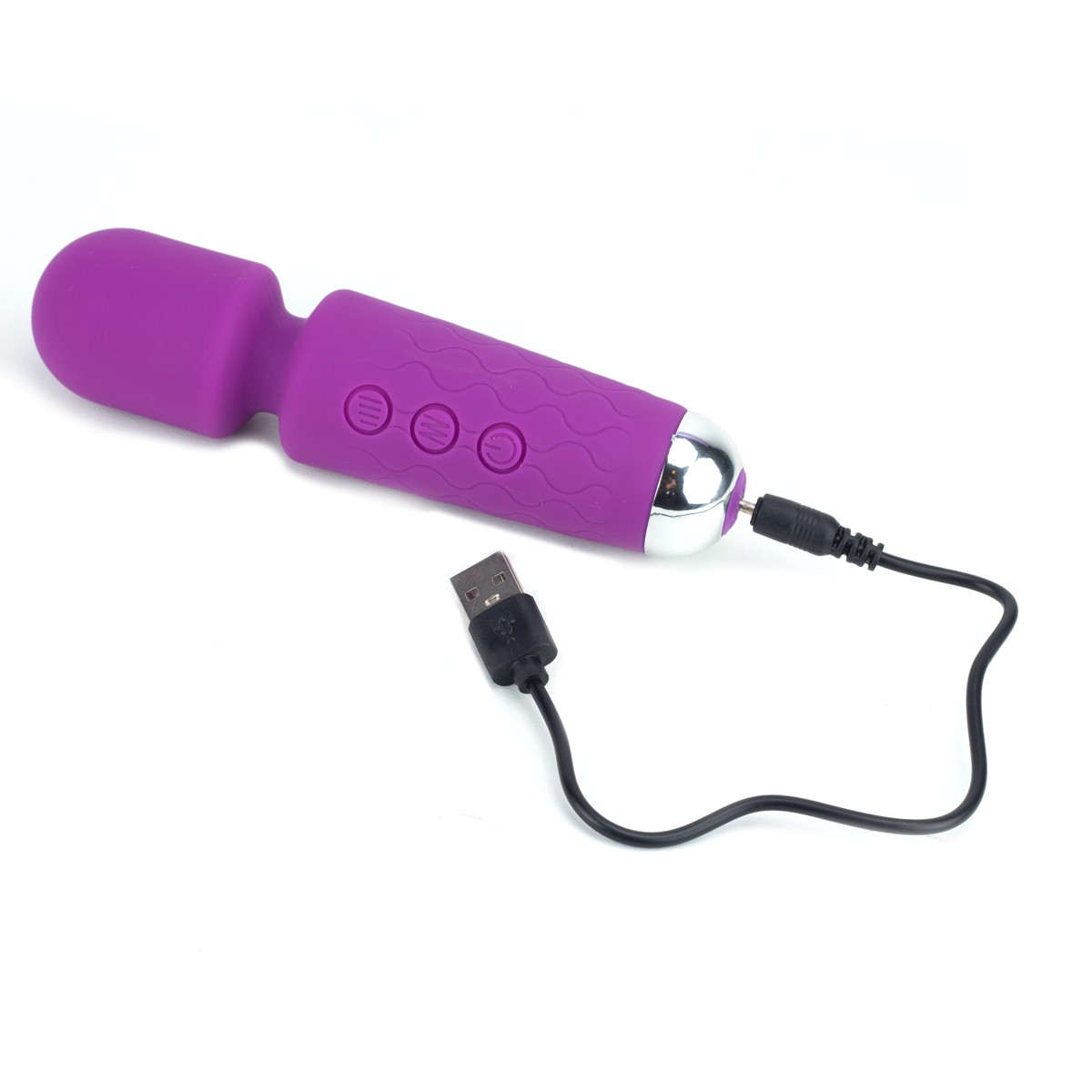 Mini Massageador em Silicone com Texturas, 20 Modos de Vibração, 8 Intensidades e Carregamento via Cabo USB - Stacy Mini | 14,8 x 3,6 cm | Disponível em 3 Cores - 3
