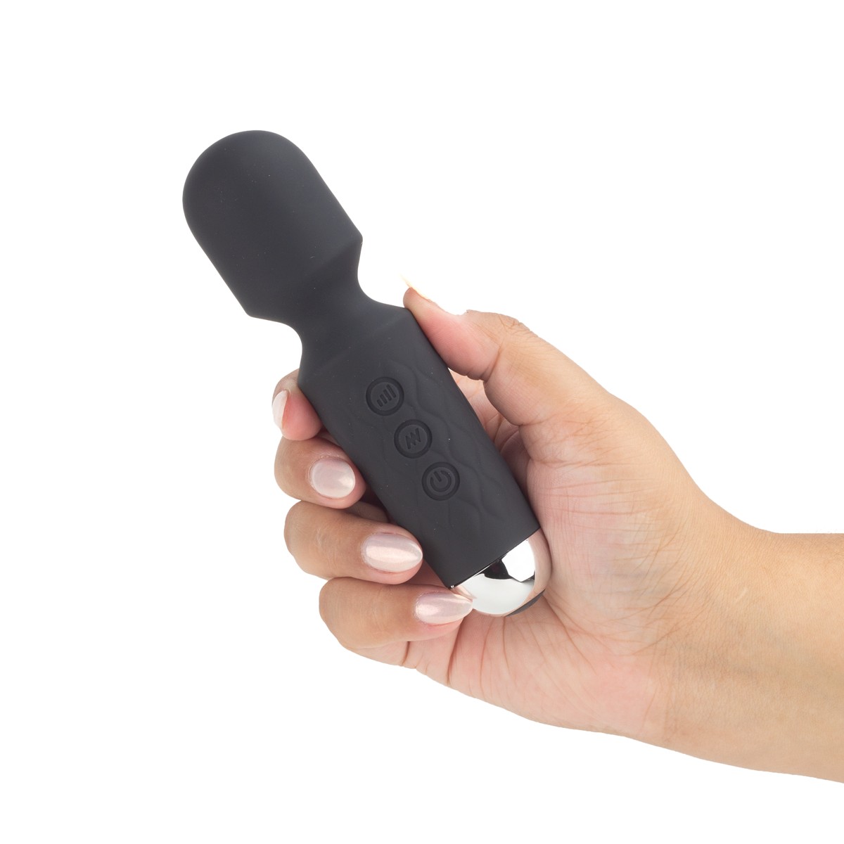 Mini Massageador em Silicone com Texturas, 20 Modos de Vibração, 8 Intensidades e Carregamento via Cabo USB - 14,8 x 3,6 cm | Disponível em 3 Cores - 7