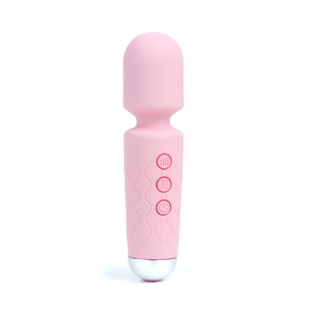Mini Massageador em Silicone com Texturas, 20 Modos de Vibração, 8 Intensidades e Carregamento via Cabo USB - 14,8 x 3,6 cm | Disponível em 3 Cores - 13