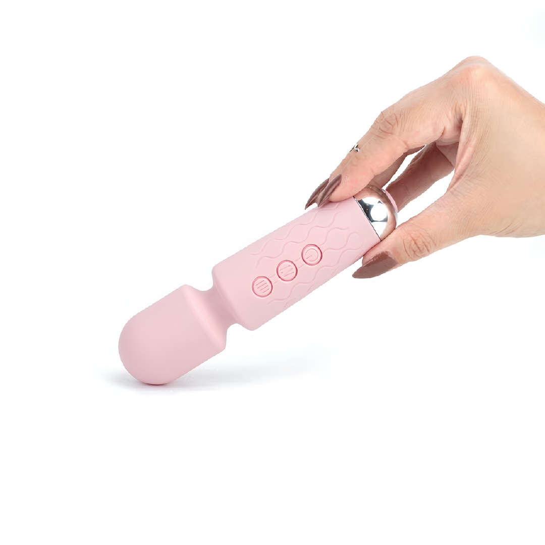 Mini Massageador em Silicone com Texturas, 20 Modos de Vibração, 8 Intensidades e Carregamento via Cabo USB - 14,8 x 3,6 cm | Disponível em 3 Cores - 14