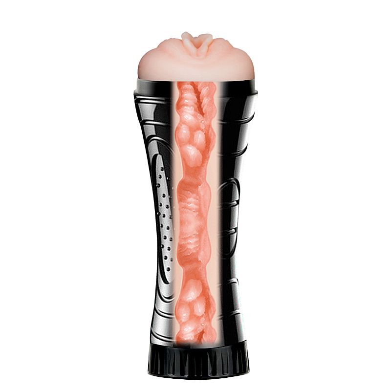 Mini Masturbador Lanterna com Formato de Vagina em TPE e Textura Interna - SI Elettra | 18 x 3 cm - 4