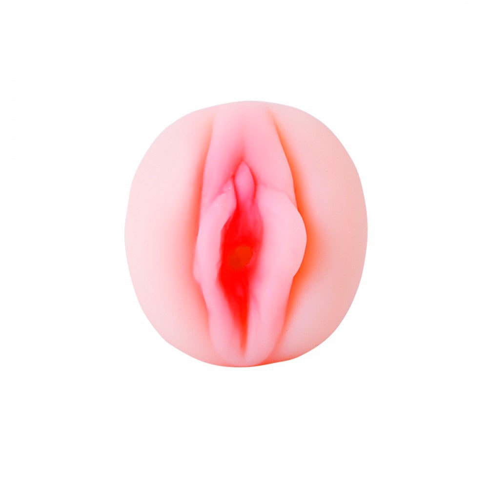 Mini Masturbador Masculino em TPE no formato de Vagina com Fissuras e Texturas Internas - Lilo | 11 x 3 cm - 2