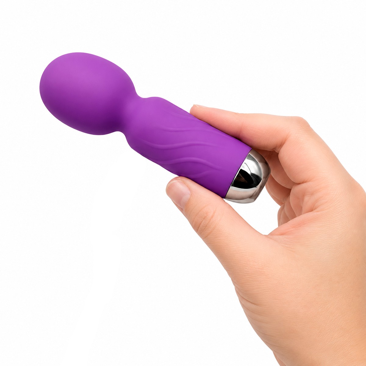 Mini Varinha Mágica Massageadora em Silicone com 10 Modos de Vibração e Recarregável - SI Hero | 11 x 3,7 cm | Disponível em 4 Cores - 10