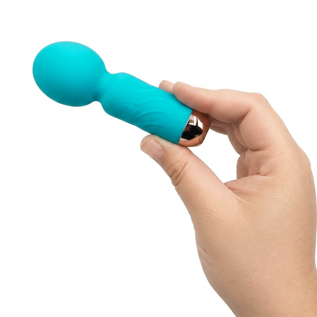 Mini Varinha Mágica Massageadora em Silicone com 10 Modos de Vibração e Recarregável - SI Hero | 11 x 3,7 cm | Disponível em 4 Cores - 4