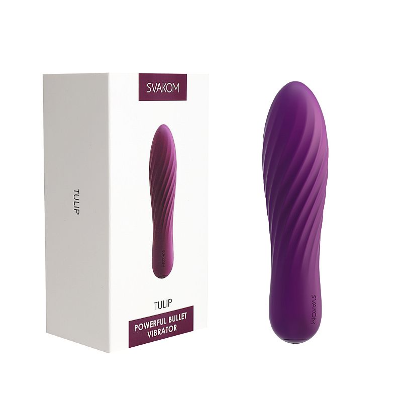 Mini Vibrador em Silicone com 10 Modos de Vibração, Resistente à Água e Recarregável - Svakom Tulip | Disponível em 2 Cores - 1
