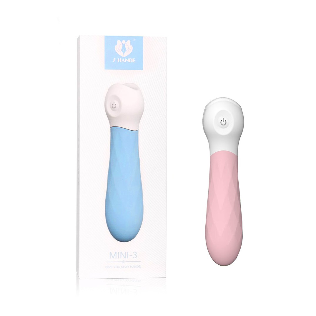 Mini Vibrador em Silicone com 9 Modos de Vibração e Carregamento Via Cabo USB - S-Hande Mini 3 | 7,9 x 2,7 cm | Disponível em 2 Cores - 1