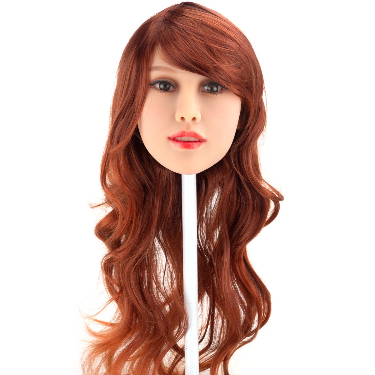 Nicolly - Boneca Realística em TPE com Pele Morena, Cabelos Ruivo, Olhos Castanhos Escuros, Seios Fartos, Vértebras em Aço e Acessórios - 55 Kg e 1,60 Metros de Altura - 14