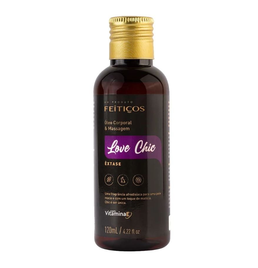Óleo Corporal Para Massagem com Fragrância Afrodisíaca - Feitiços Love Chic Êxtase | 120ml - 1