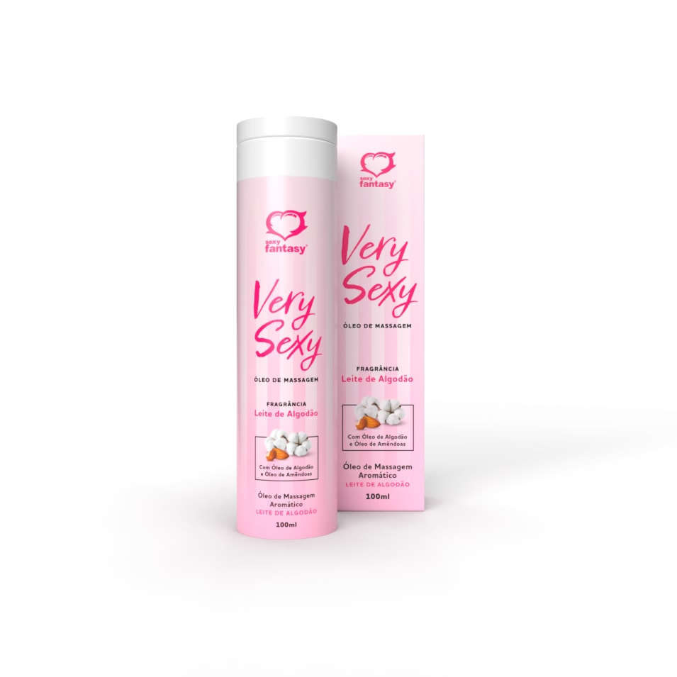 Óleo de Massagem Corporal Aromático com Óleo de Amêndoas e Algodão - Sexy Fantasy Very Sexy | 100 ml | Disponível em 3 Aromas - 6