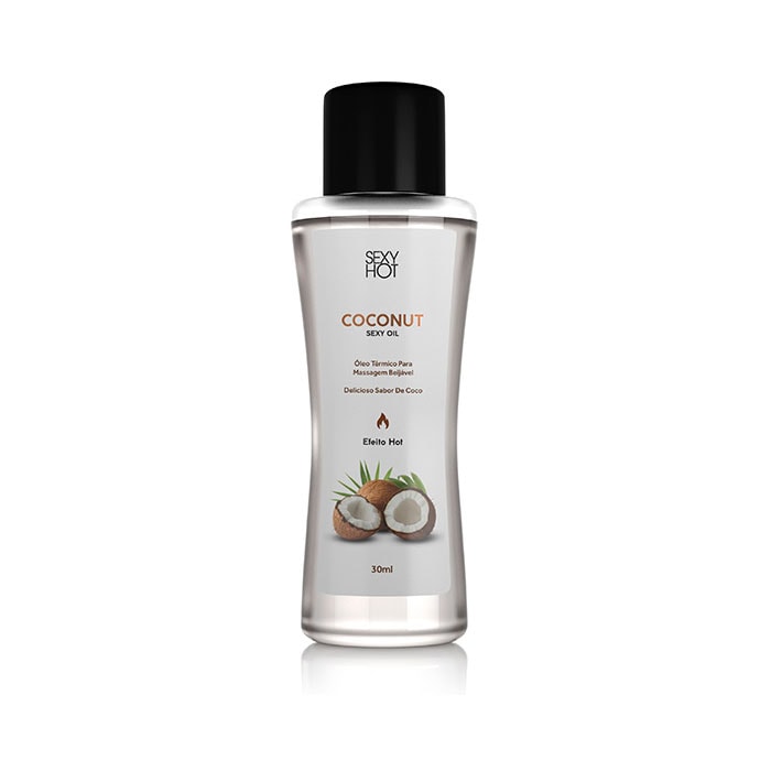 Óleo Térmico Beijável Para Massagem com Sabor De Coco - Sex Hot Coconut Sexy Oil | 30ml - 2