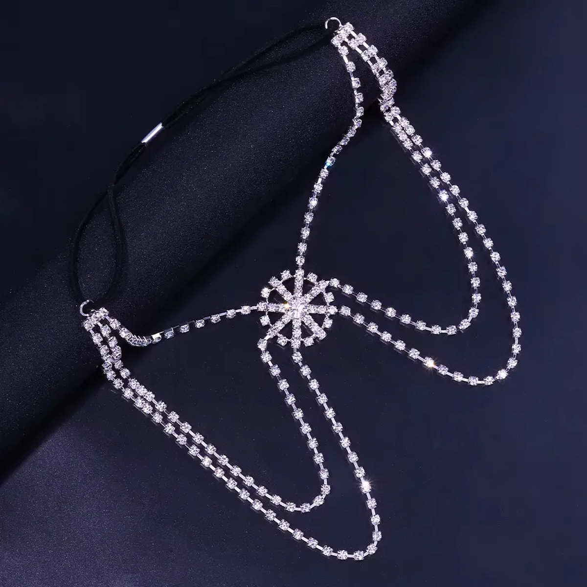 Persex com Pedraria em Strass e Elástico Ajustável - Yaffa Lingerie | Tamanho Único - 3