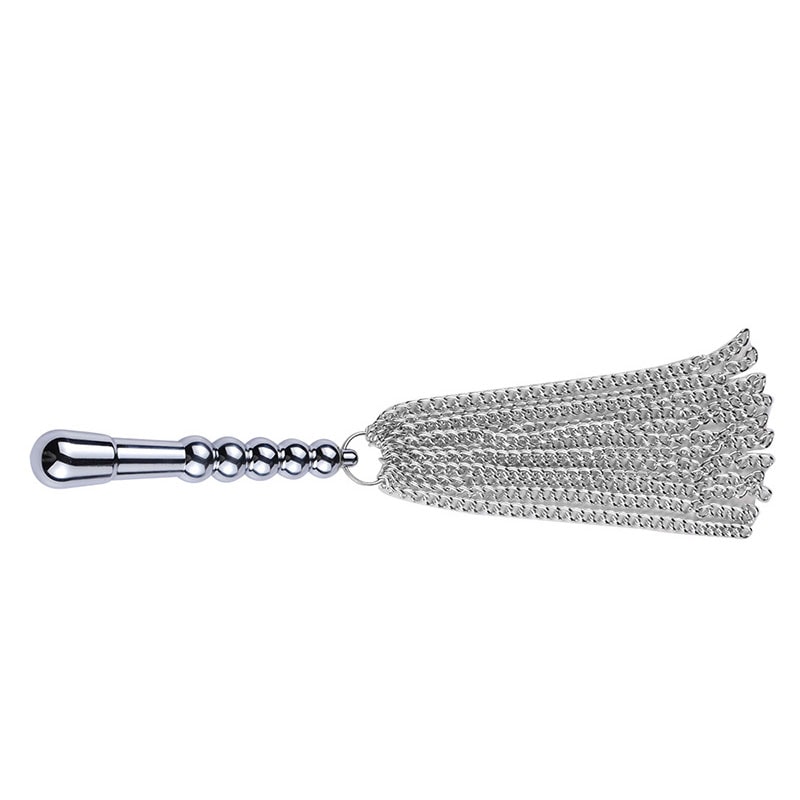 Plug Anal em Aço com Chicote de Correntes - Bondage Kits | 16 x 2,6 cm - 3