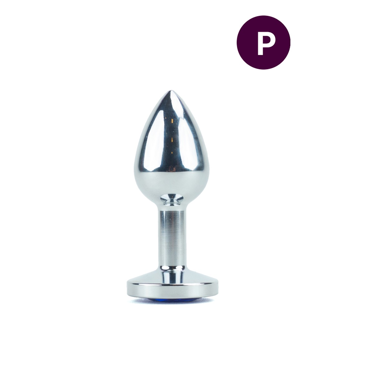 Plug Anal no Tamanho "P" em Aço Inoxidável com Joia - Sexy Import | 6 x 2,5 cm | Disponível em 12 Cores - 1