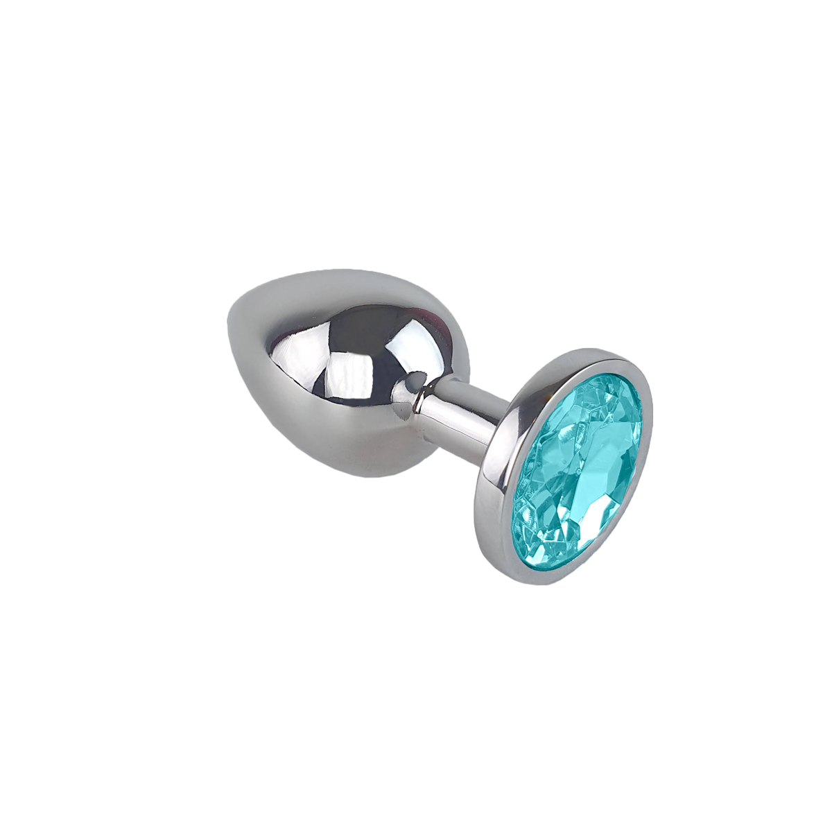Plug Anal  "G" no Formato Cônico na cor Prata em Aço Inoxidável e Joia - 9 x 3,9 cm | Disponível em 11 Cores - 2