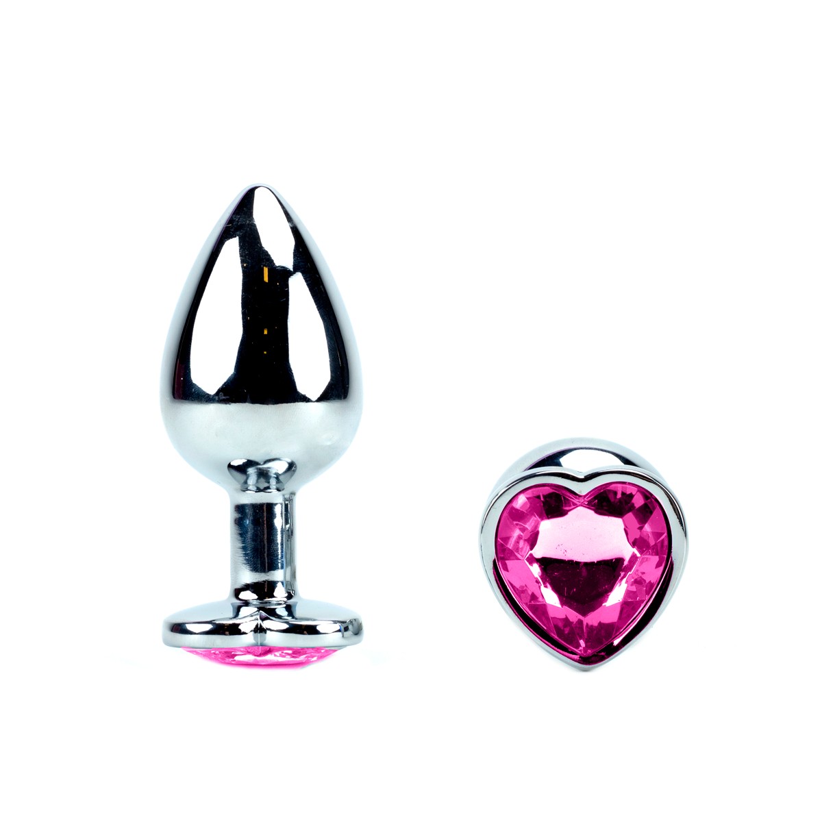 Plug Anal Tamanho "G" em Aço com Joia em Forma de Coração | 8 x 4 cm | Disponível em 11 Cores - 7