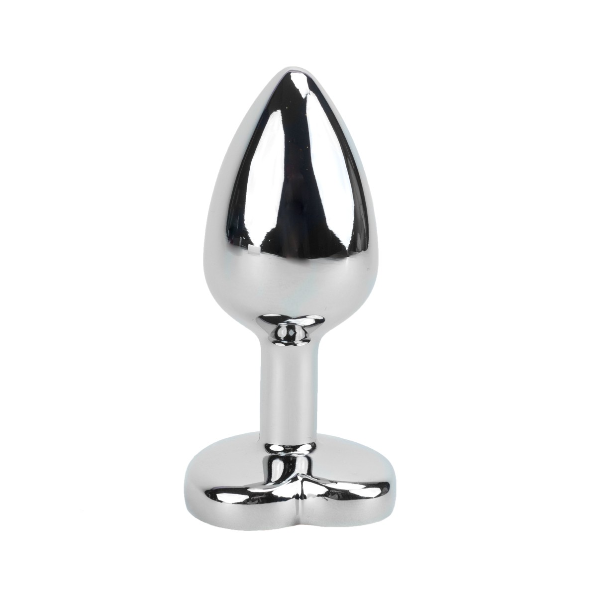 Plug Anal em Alumínio com Joia em Forma de Coração no Tamanho ''P'' - 5,8 x 2,7 cm | Disponível em 11 Cores - 13