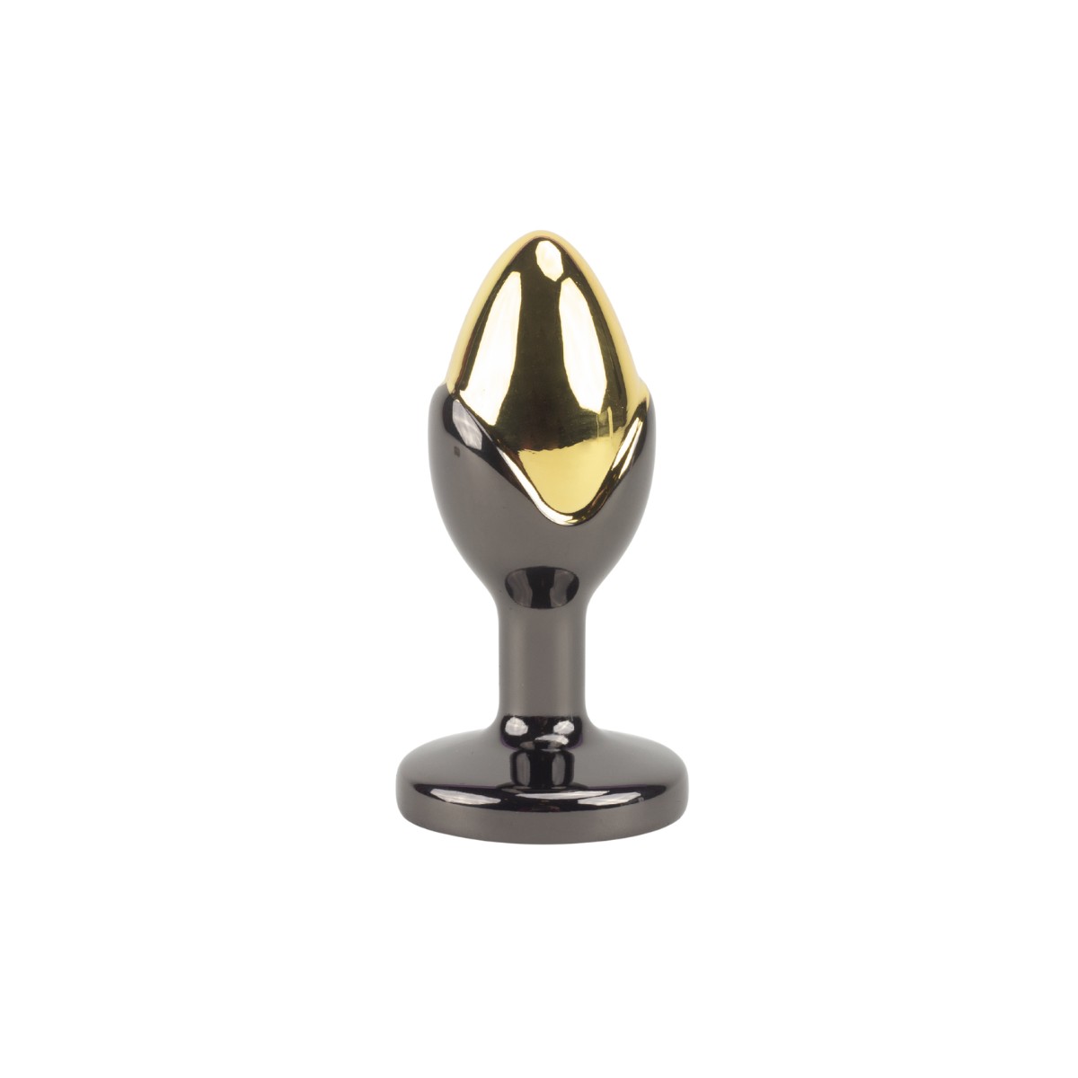 Plug Anal Bicolor "P" em Formato Cônico com Pedra Brilhante na Base - 6 x 2,6 cm - 2