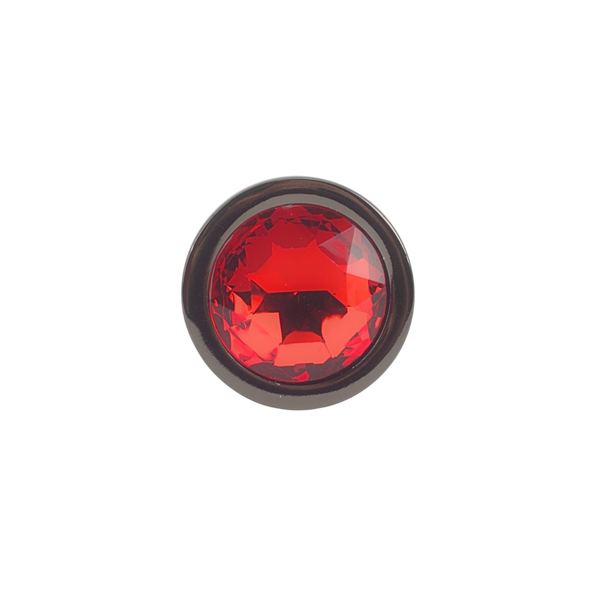 Plug Anal Bicolor "P" em Formato Cônico com Pedra Brilhante na Base - 6 x 2,6 cm - 4