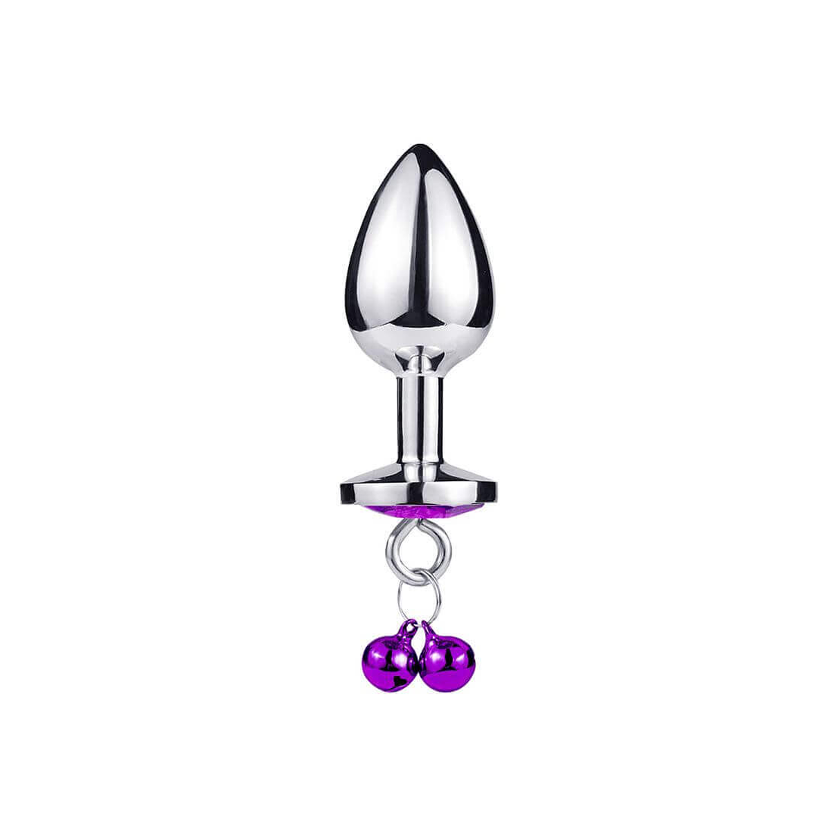Plug Anal "P" em Aço no Formato Cônico com Joia na Base e Sino - 6 x 2,7 cm | Disponível em 5 Cores - 11