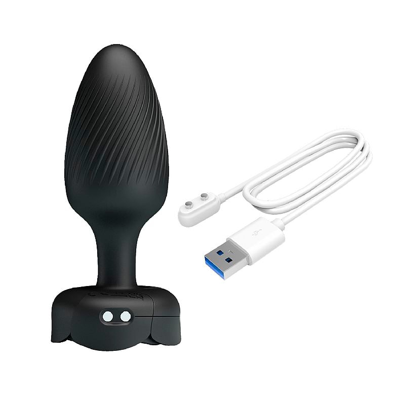 Plug Anal Cônico ''M" em Silicone com LED Colorido na Base e 10 Modos de Vibração - Pretty Love Osborn 3 | 8,2 x 3,3 cm - 3
