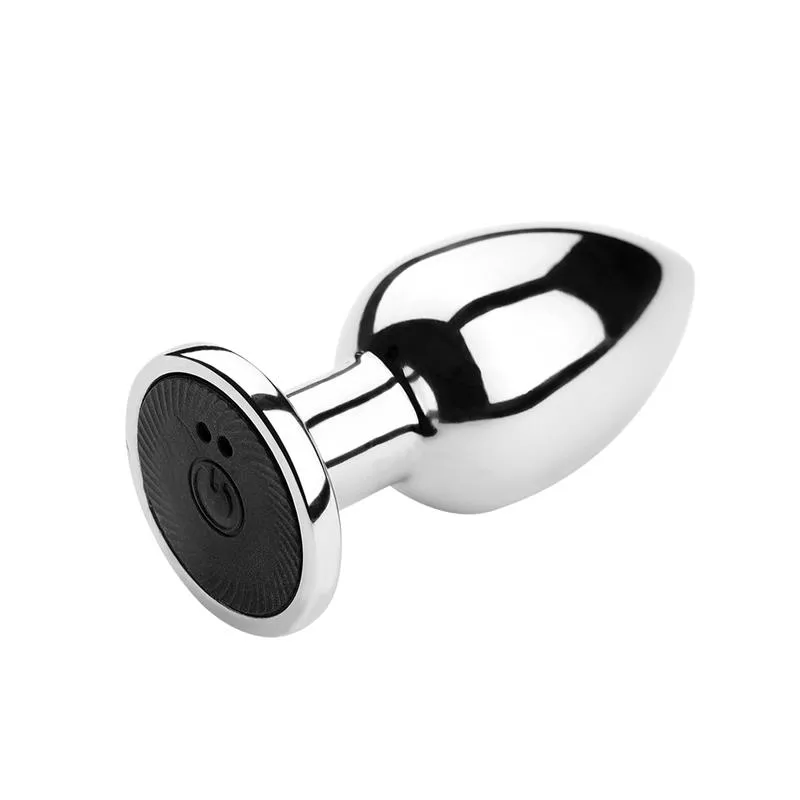 Plug Anal Cônico em Metal Recarregável com 10 Modos de Vibrações e Controle Remoto Sem Fio - Massager | Tamanho: M | Disponível em 2 Cores - 6