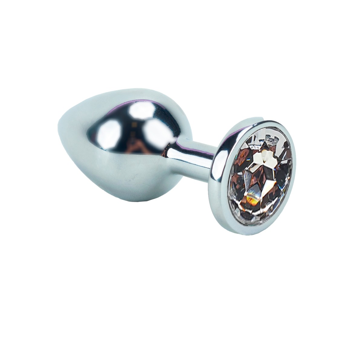 Plug Anal Cônico em Metal no Tamanho "M" com Joia na Base - Seamless Butt Plug Starting | 7,3 x 3,3 cm | Disponível em 9 Cores - 9