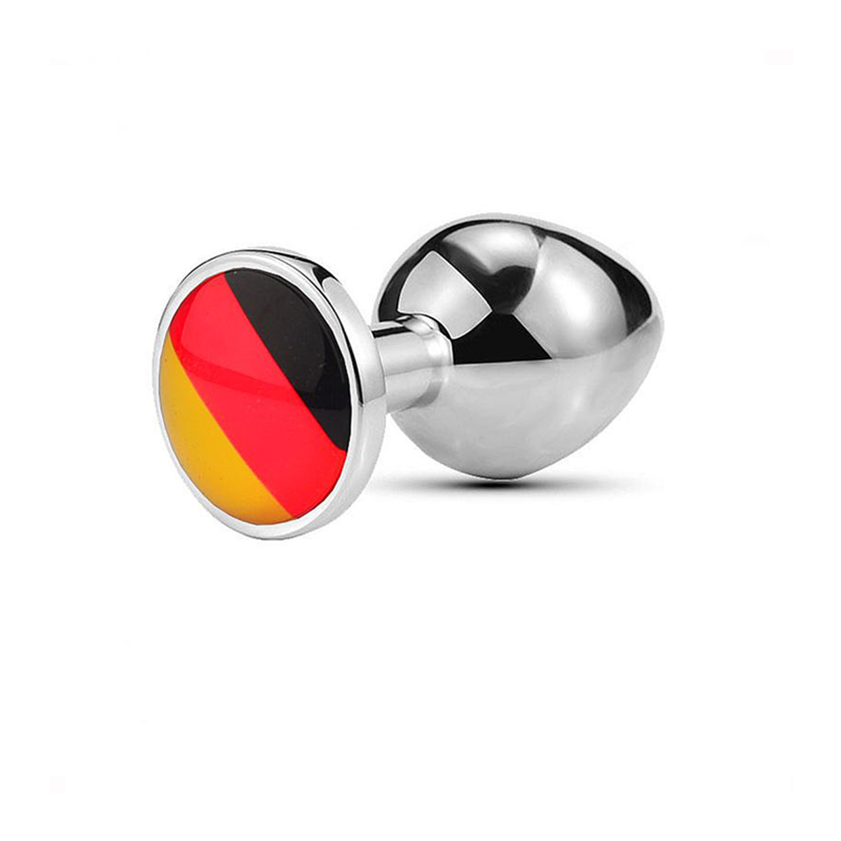 Plug Anal Cônico Prata "P" Com Detalhe De Pedra - Sexy Import Bandeiras das Seleções | 5,8 x 2,7 cm | Disponível em 8 Cores - 2