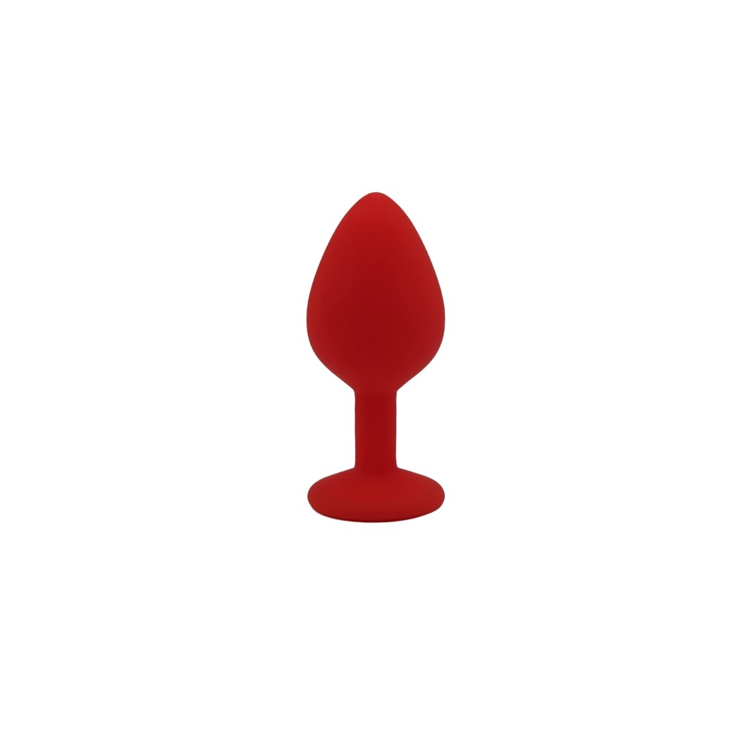 Plug Anal ''M'' em Silicone com Formato Cônico e Detalhe de Joia na Base - Topo Toys | 7 x 3,5 cm | Disponível em 5 Cores - 7