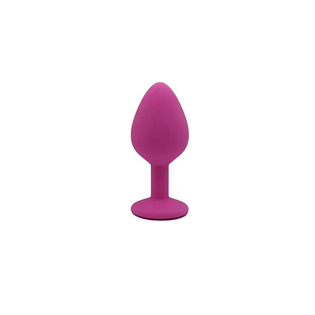 Plug Anal ''M'' em Silicone com Formato Cônico e Detalhe de Joia na Base - Topo Toys | 7 x 3,5 cm | Disponível em 5 Cores - 5