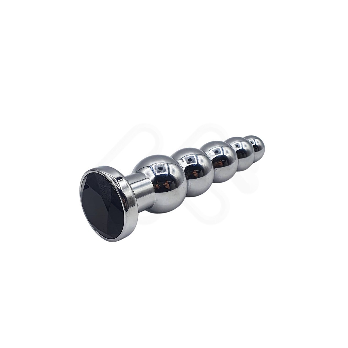 Plug Anal Cromado Escalonado em Alumínio com Joia na Base - Vip Mix | 12,3 x 3,3 cm | Disponível em 3 Cores - 2