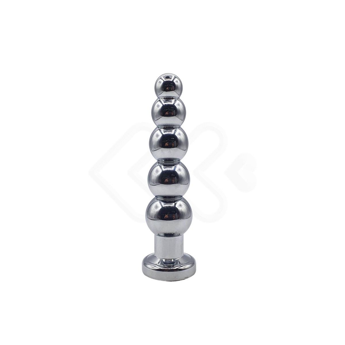 Plug Anal Cromado Escalonado em Alumínio com Joia na Base - Vip Mix | 12,3 x 3,3 cm | Disponível em 3 Cores - 4