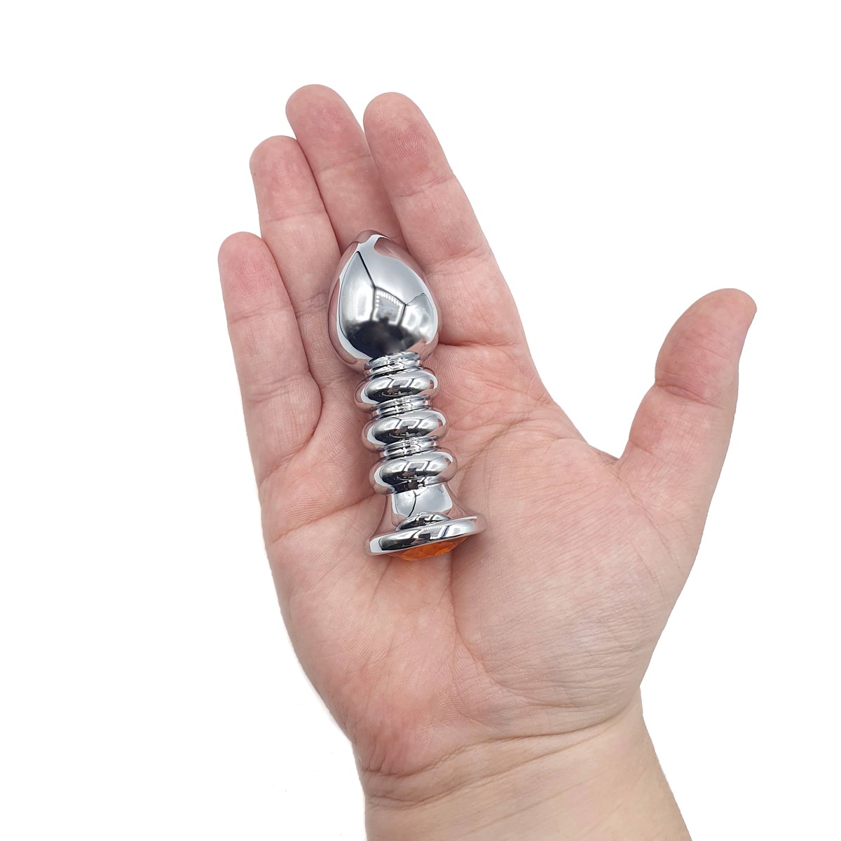 Plug Anal Cromado Tamanho "P" com Formato Cônico e Detalhe de Joia - Lust Metal Anal Screw | 6,2 x 2,7 cm | Disponível em 11 Cores - 13