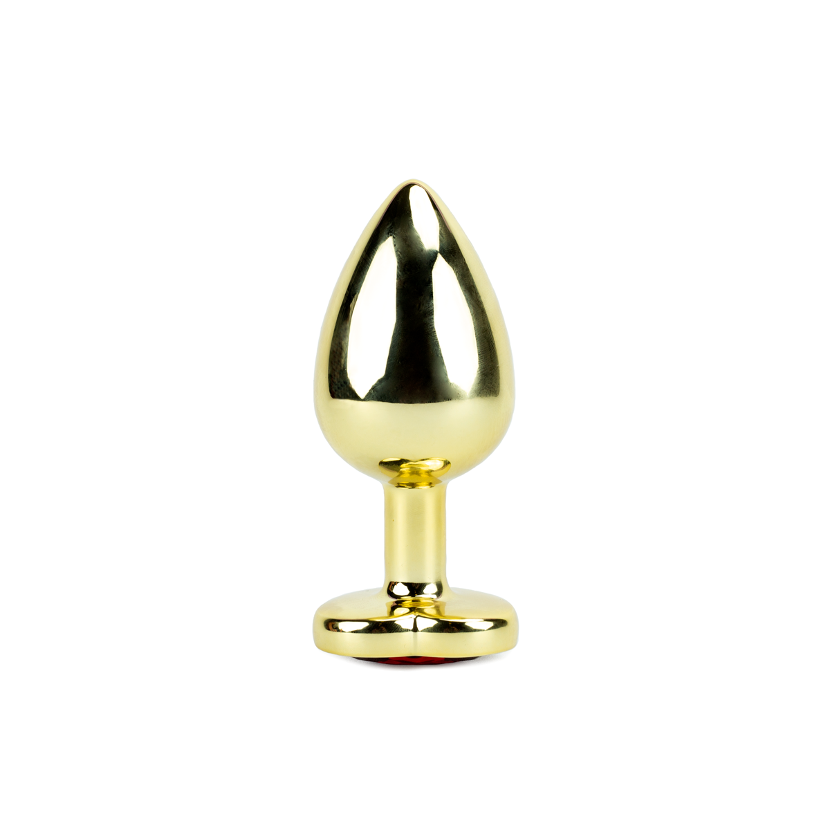 Plug Anal Dourado "G" no Formato Cônico com Detalhe de Pedra Brilhante na Base de Coração - 7,7 x 4 cm | Disponível em 9 Cores - 11