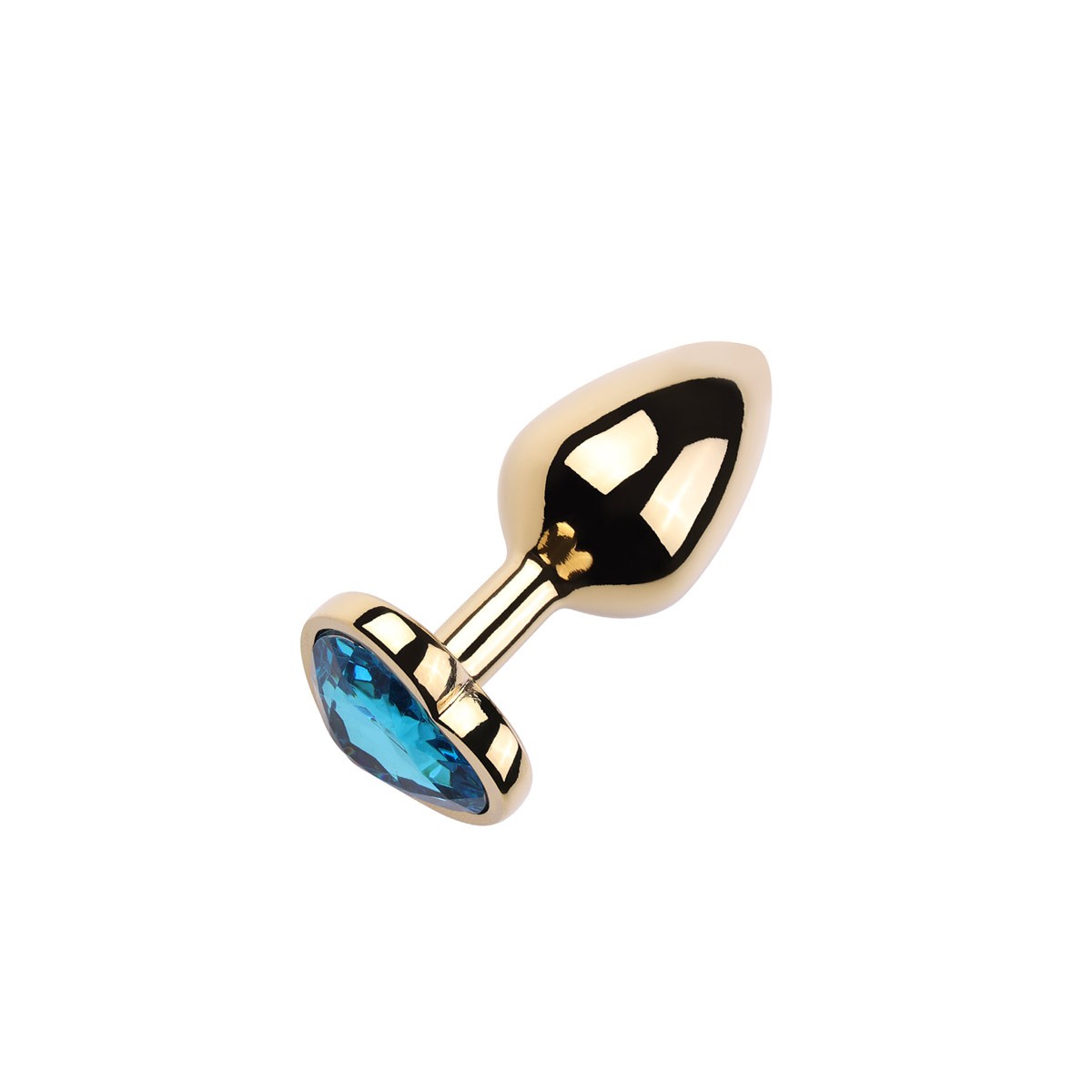 Plug Anal Dourado "P" no Formato Cônico com Detalhe de Pedra Brilhante na Base de Coração - Vip Mix | 5,6 x 2,7 cm | Disponível em 6 Cores - 11