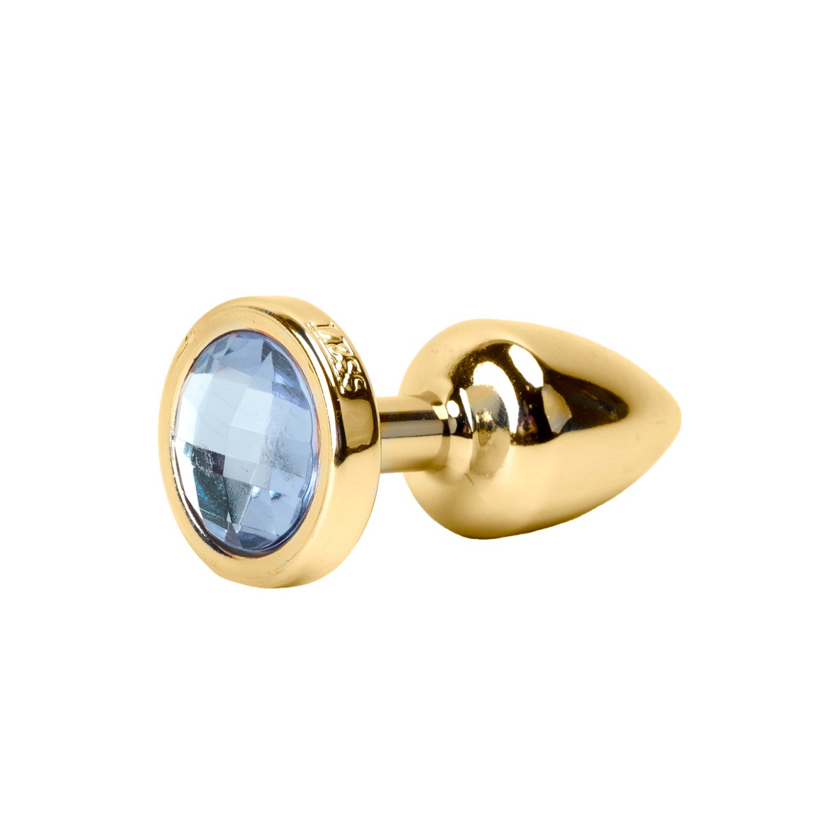 Plug Anal Dourado no tamanho "P" em ABS Atóxico com Formato Cônico e Detalhe de Joia - Hard Less | 6 x 2,6 cm | Disponível em 6 Cores - 6