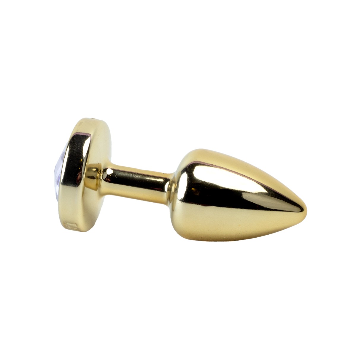 Plug Anal Dourado no tamanho "P" em ABS Atóxico com Formato Cônico e Detalhe de Joia - Hard Less | 6 x 2,6 cm | Disponível em 6 Cores - 8