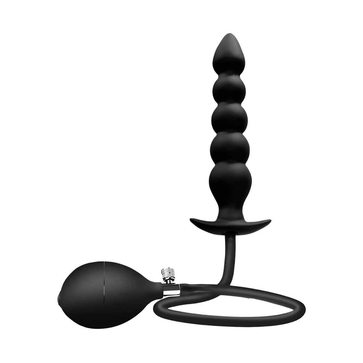 Plug Anal Escalonado Inflável com 5 Esferas em Silicone com Pera de Pressão | 17,5 x 3,8 cm - 3
