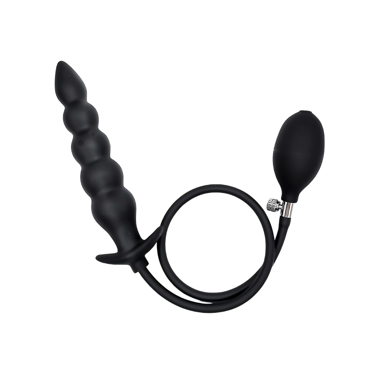 Plug Anal Escalonado Inflável com 5 Esferas em Silicone com Pera de Pressão | 17,5 x 3,8 cm - 4