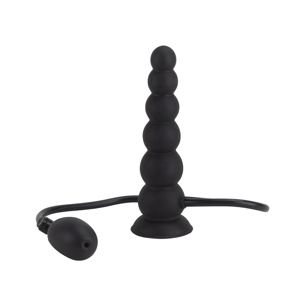 Plug Anal Escalonado Inflável em Silicone com Ventosa - SI | 15,5 x 4,9 cm - 3