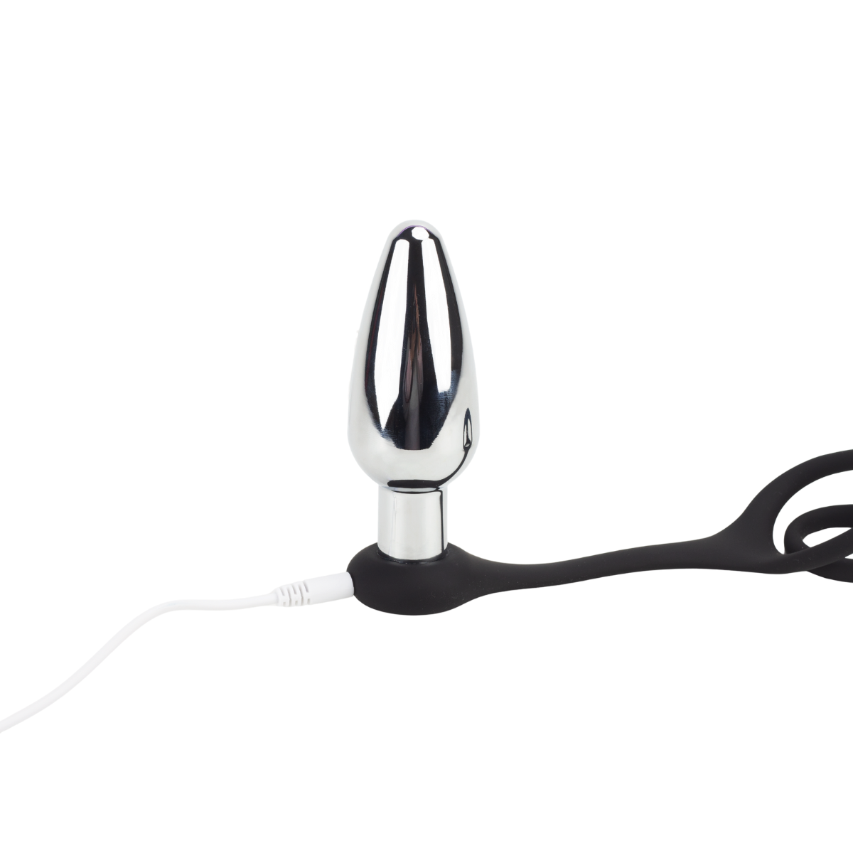 Plug Anal em Formato Cônico com 10 Modos de Vibrações, Anel Duplo em Silicone, Controle Remoto e Recarregável - SI | 9,5 x 3,7 cm - 4