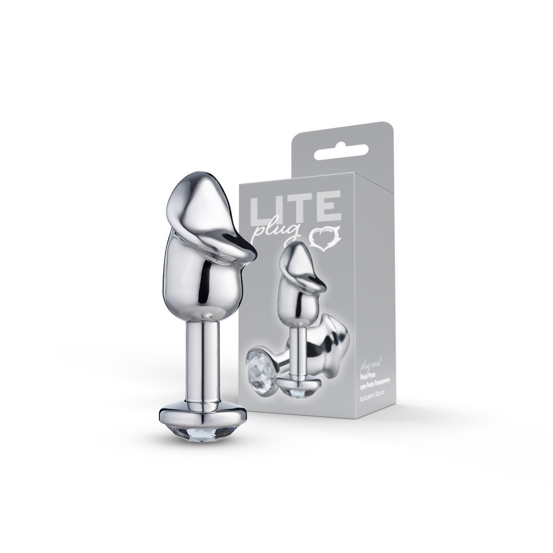 Plug Anal com Formato de Glande e Detalhe de Pedra Brilhante na Base - Sexy Fantasy Lite | 7,5 x 2,5 cm | Disponível 5 Cores - 11