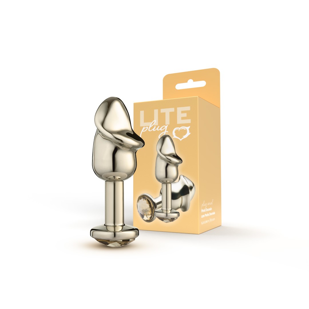 Plug Anal com Formato de Glande e Detalhe de Pedra Brilhante na Base - Sexy Fantasy Lite | 7,5 x 2,5 cm | Disponível 5 Cores - 16