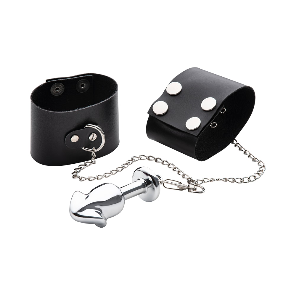 Plug Anal no Formato de Glande e Par de Algemas com Correntes - Sexy Fantasy Lite | 7,5 x 2,5 cm - 2
