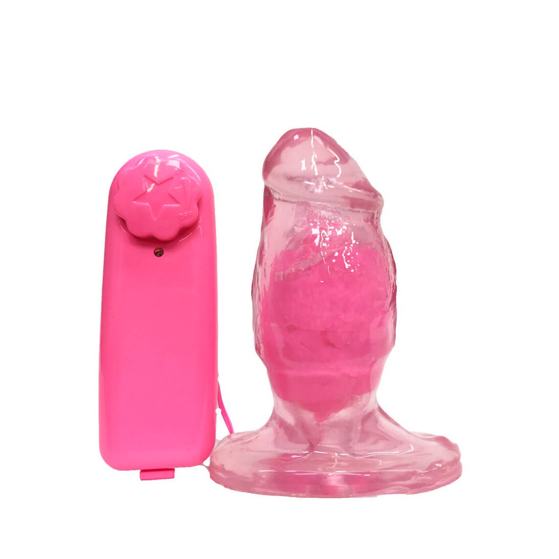 Plug Anal em Formato de Pênis Realístico com Vibração Multivelocidade e Base de Suporte - Magic Sexy | 8,5 x 4 cm | Disponível em 6 Cores - 1