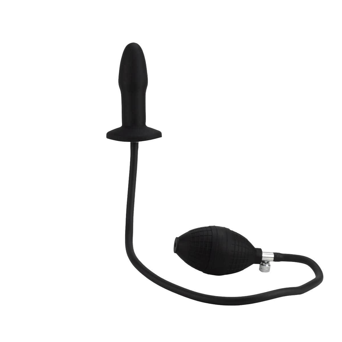Plug Anal "G" Anatômico Inflável em Silicone com Pera Insufladora e Descompressão - SI | 8,7 x 3 cm - 2