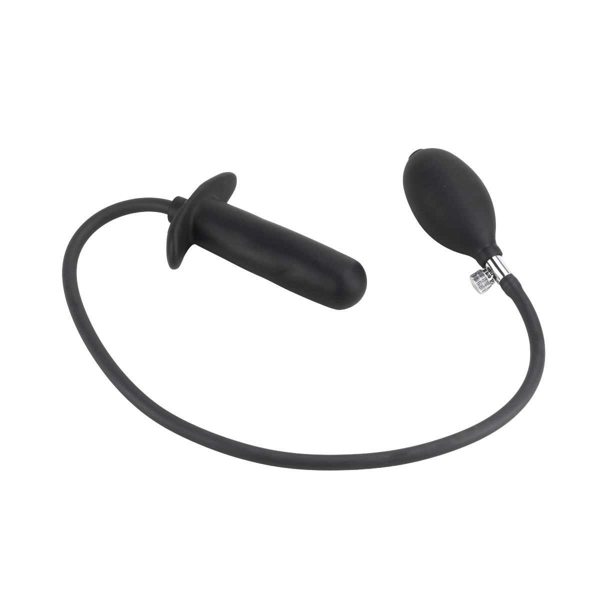 Plug Anal "G" Inflável em Silicone com Formato Cilíndrico, Alça de Segurança e Válvula de Descompressão | 10 x 3,2 cm - 3