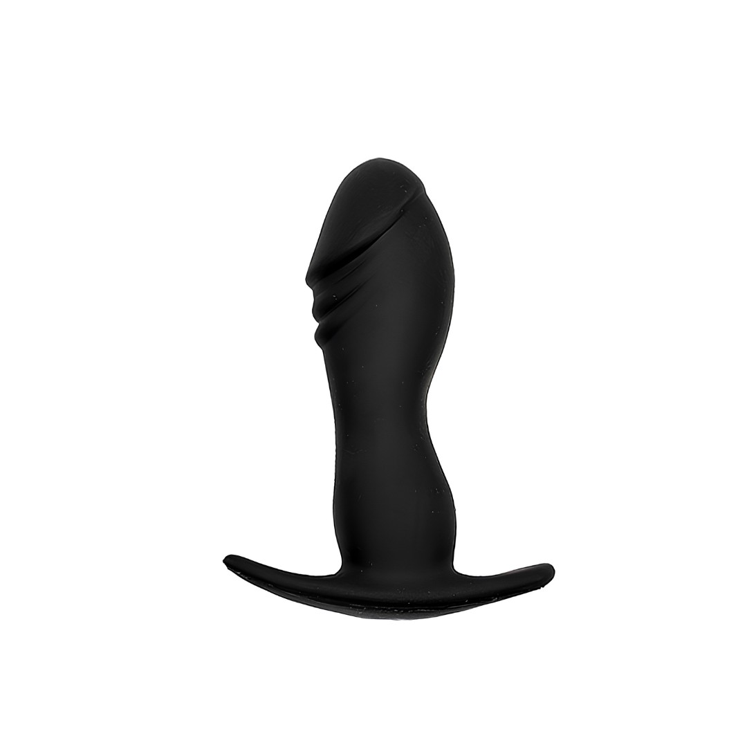 Plug Anal Inflável no Formato de Pênis em Silicone com Glande e Bomba Pera - 11 x 3,3 cm - 4