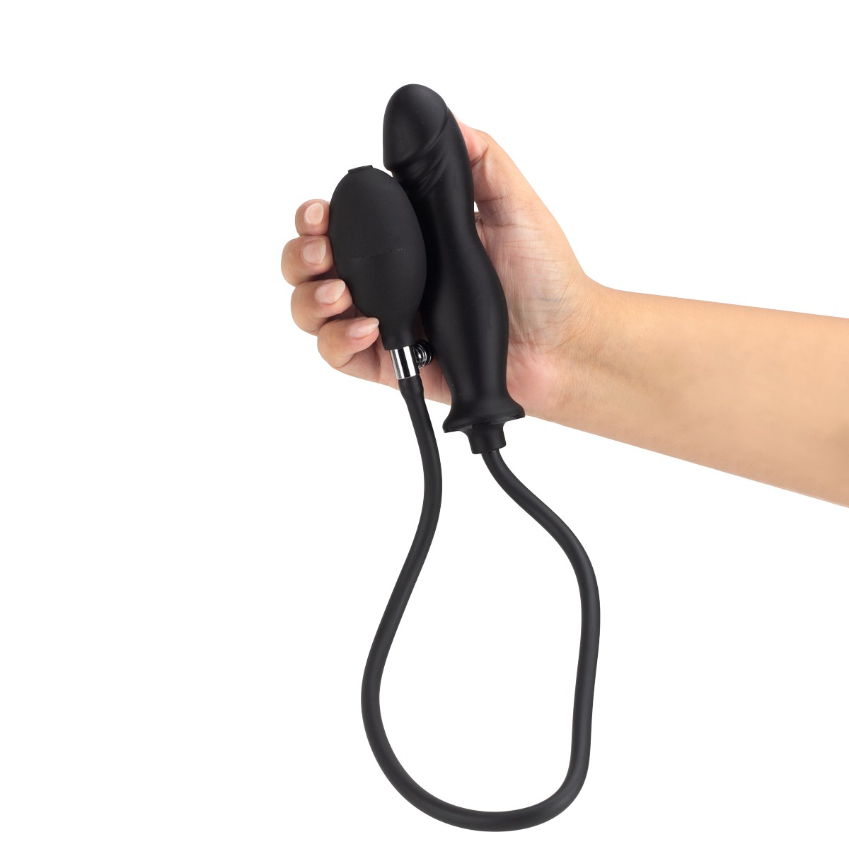 Plug Anal Inflável em Silicone com Glande e Pera de Pressão - SI | 14 x 3,8 cm - 5