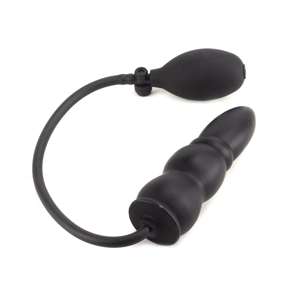 Plug Anal Inflável em Silicone com Pera Insufladora e Válvula de Descompressão do Ar - 14,5 x 4,5 cm - 3