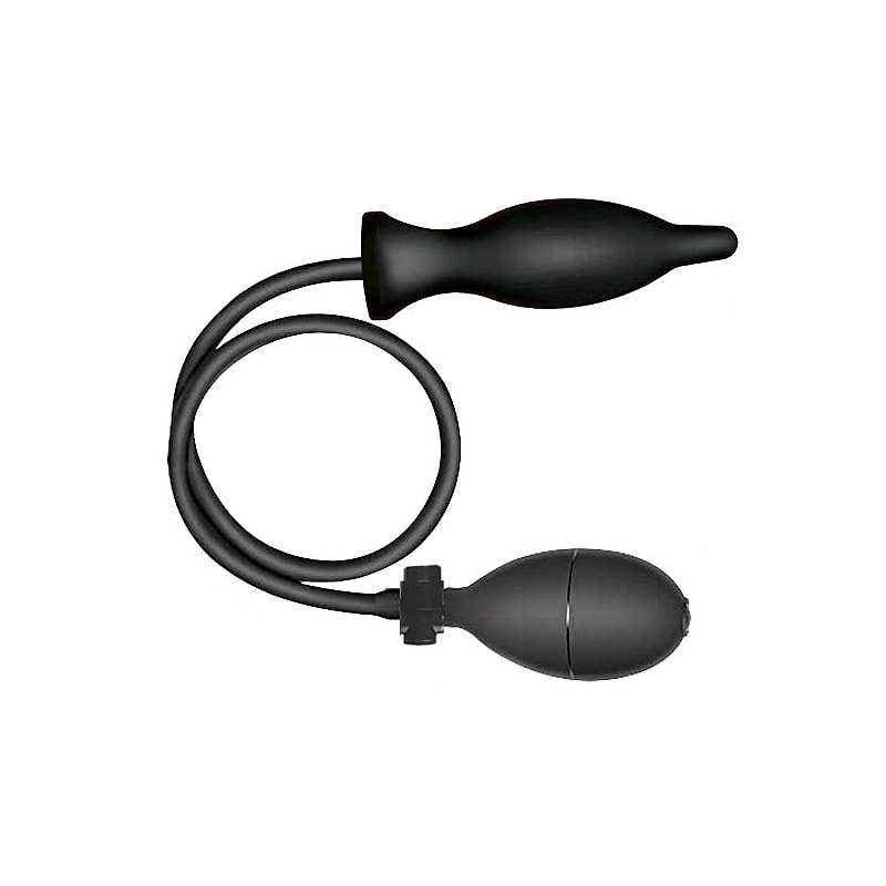 Plug Anal Inflável em Silicone com Pera Insufladora e Válvula de Descompressão do Ar - 10,5 x 3,4 cm - 2